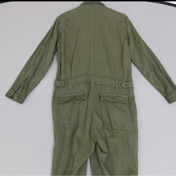 Lucky Brand Olive Green Boiler Parachute Cargo Jumpsuit - Women's Medium - Picture 4 of 5